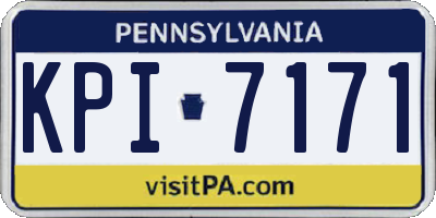 PA license plate KPI7171