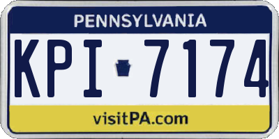 PA license plate KPI7174