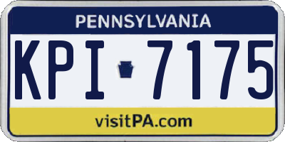 PA license plate KPI7175