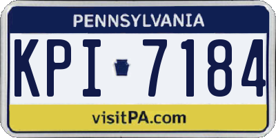 PA license plate KPI7184