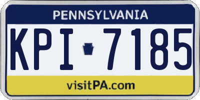 PA license plate KPI7185
