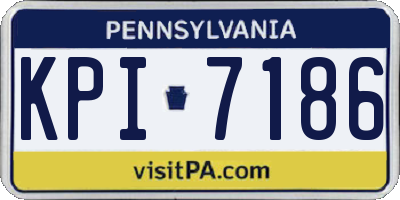 PA license plate KPI7186