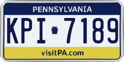 PA license plate KPI7189
