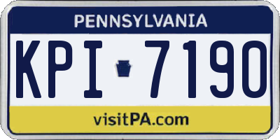 PA license plate KPI7190