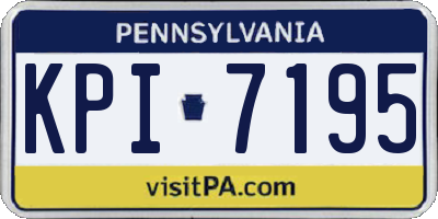 PA license plate KPI7195