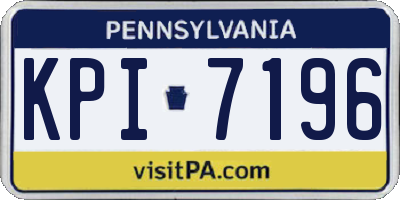 PA license plate KPI7196