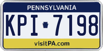 PA license plate KPI7198