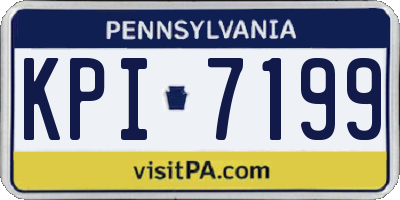 PA license plate KPI7199