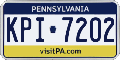 PA license plate KPI7202