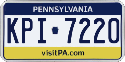 PA license plate KPI7220