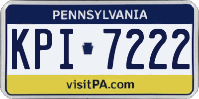 PA license plate KPI7222
