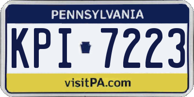 PA license plate KPI7223