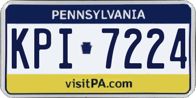 PA license plate KPI7224