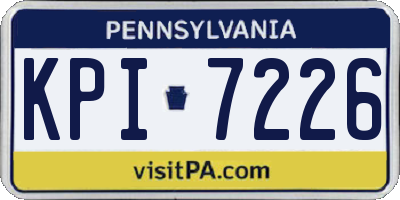 PA license plate KPI7226