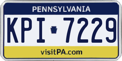 PA license plate KPI7229