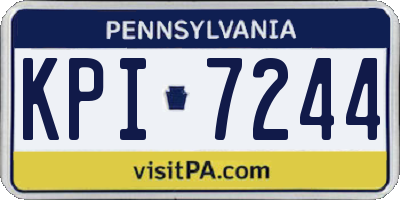 PA license plate KPI7244
