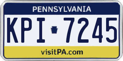 PA license plate KPI7245