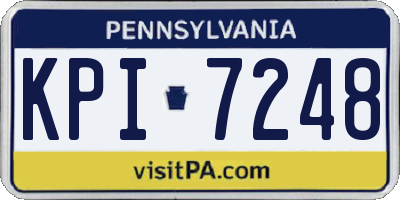 PA license plate KPI7248