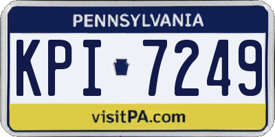 PA license plate KPI7249