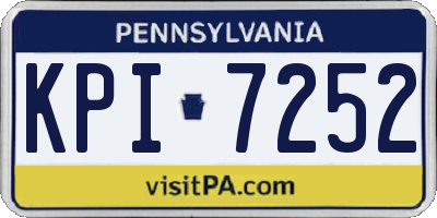 PA license plate KPI7252