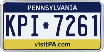 PA license plate KPI7261