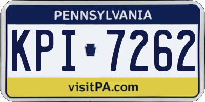PA license plate KPI7262