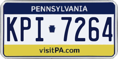 PA license plate KPI7264
