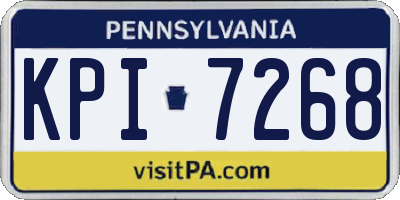 PA license plate KPI7268