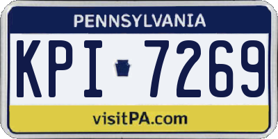 PA license plate KPI7269