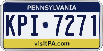 PA license plate KPI7271