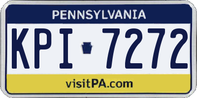 PA license plate KPI7272