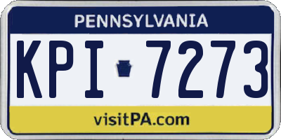 PA license plate KPI7273