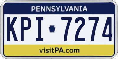 PA license plate KPI7274