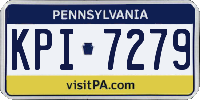PA license plate KPI7279