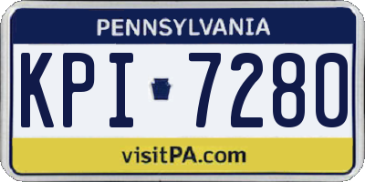 PA license plate KPI7280