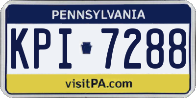 PA license plate KPI7288