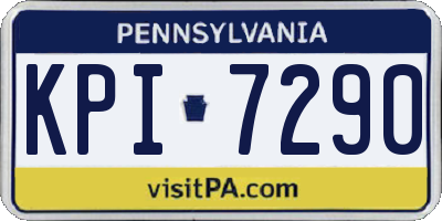 PA license plate KPI7290