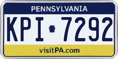 PA license plate KPI7292
