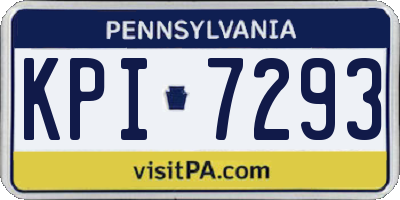 PA license plate KPI7293