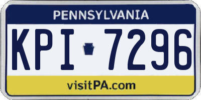 PA license plate KPI7296