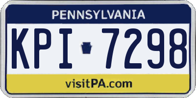 PA license plate KPI7298