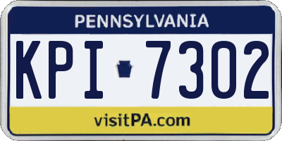 PA license plate KPI7302