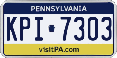 PA license plate KPI7303