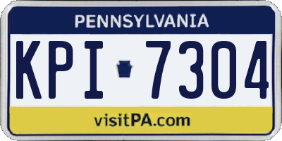 PA license plate KPI7304