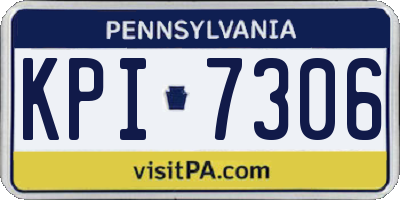 PA license plate KPI7306