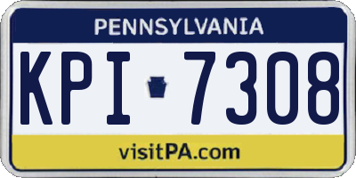 PA license plate KPI7308