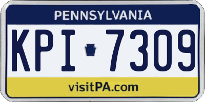 PA license plate KPI7309
