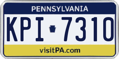PA license plate KPI7310