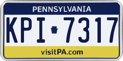 PA license plate KPI7317
