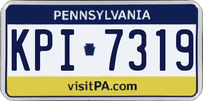PA license plate KPI7319